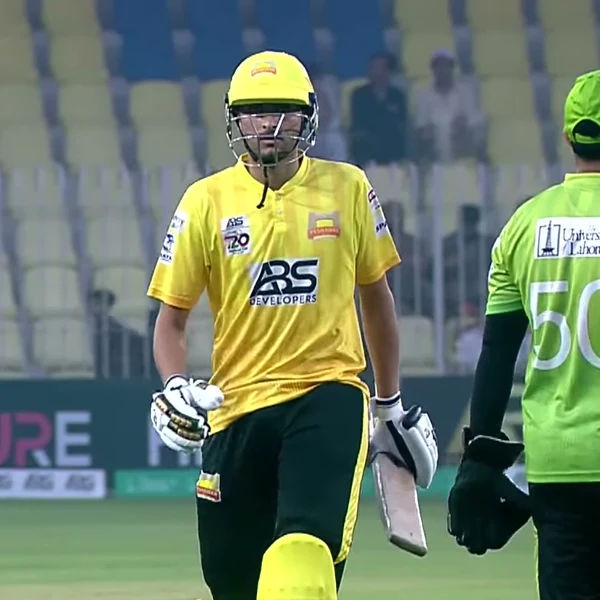 Mohammad Shoaib portrait in Official Peshawar Region National T20 playing shirt