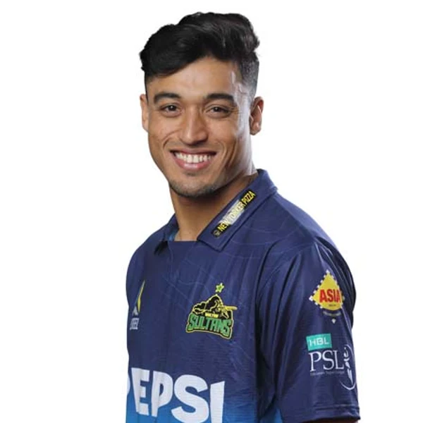 Muhammad Amir Barki portrait in Official Multan Sultans squad shirt