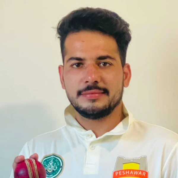 Muhammad Amir Khan portrait in Official Peshawar Region first-class playing shirt