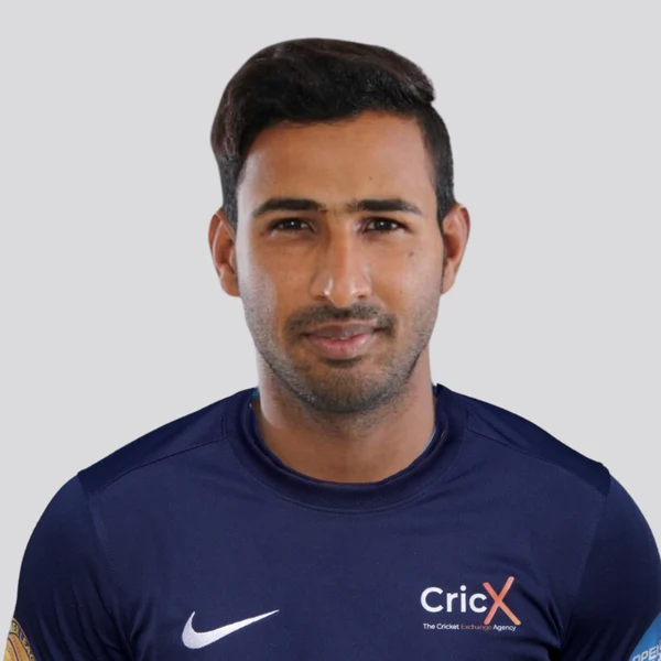 Nabi Gul portrait in Professional domestic cricket playing shirt