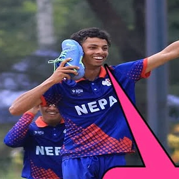 Pratik Pokharel portrait in Official Nepal Under-16 playing shirt