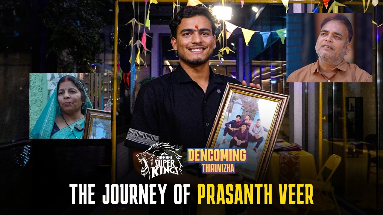 Prashant Veer portrait in Official Chennai Super Kings named player feature image