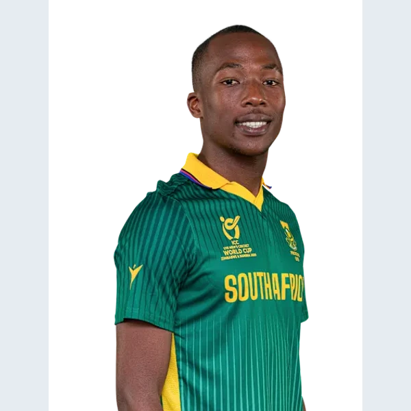 Bayanda Majola portrait in Official South Africa Under-19 playing shirt