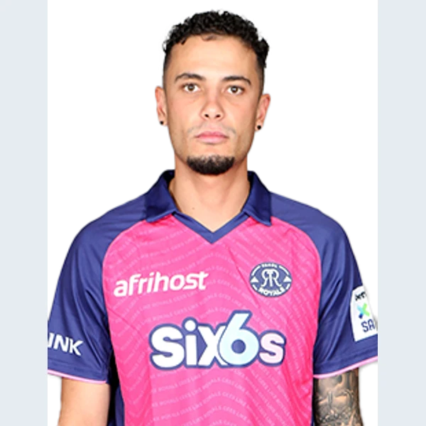 Codi Yusuf portrait in Official Paarl Royals squad shirt