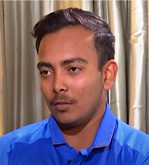 Prithvi Shaw during a CRICKETNEXT interview in August 2021