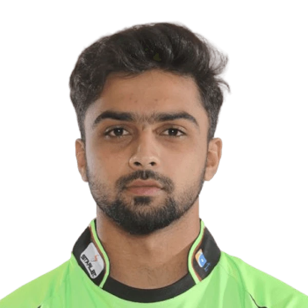 Ahmed Daniyal portrait in Professional cricket playing shirt