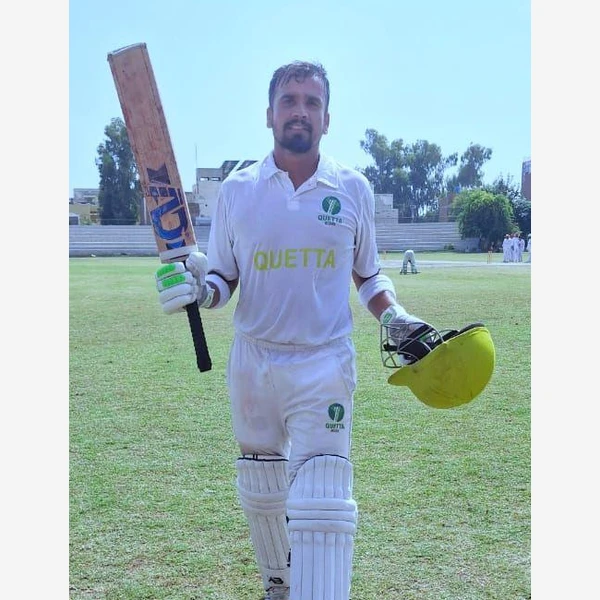 Bismillah Khan portrait in Official Quetta first-class playing shirt