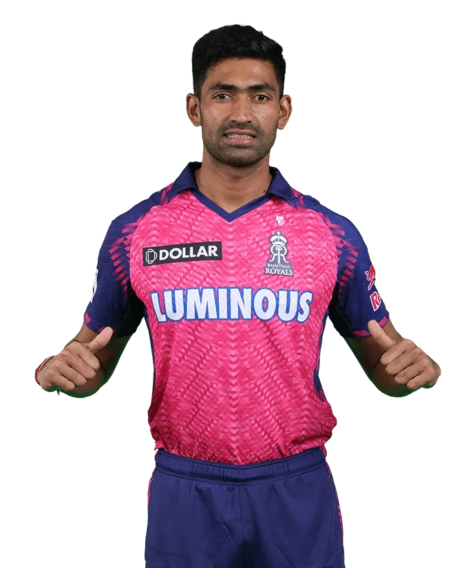 Kuldip Yadav portrait in Official Rajasthan Royals squad shirt