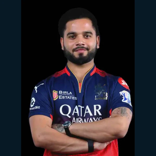 Suyash Sharma portrait in Verified professional cricket playing shirt