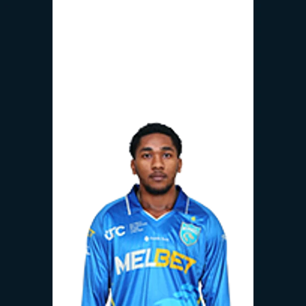 Damion Joachim portrait in Official Saint Lucia Kings squad shirt