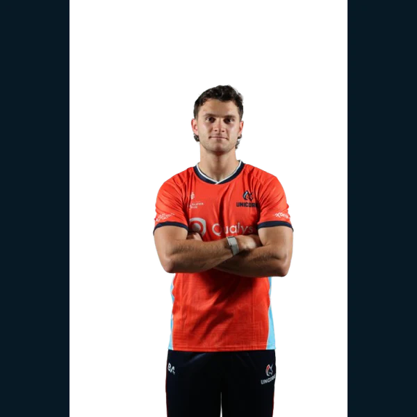 Gideon Peters portrait in Official San Francisco Unicorns GSL touring shirt