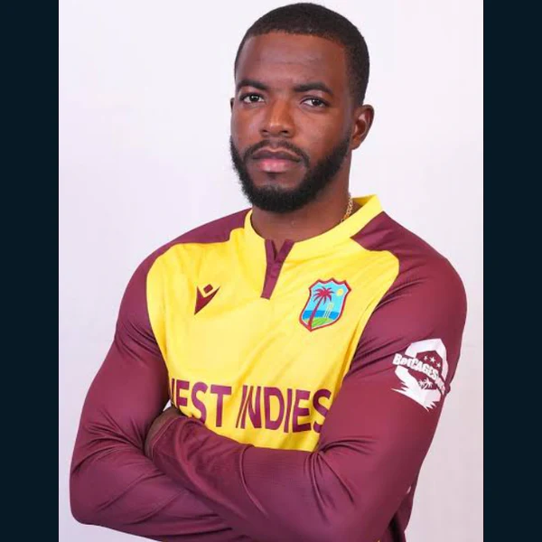 Karima Gore portrait in Official West Indies playing shirt