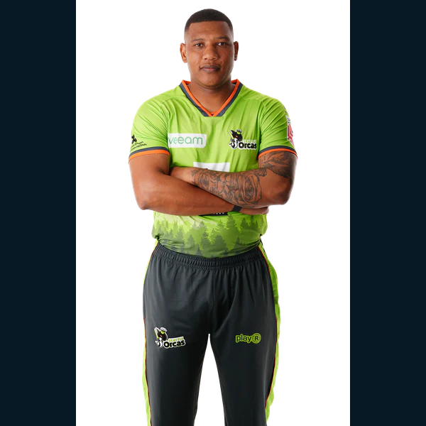 Ottniel Baartman portrait in Official Seattle Orcas 2026 squad shirt