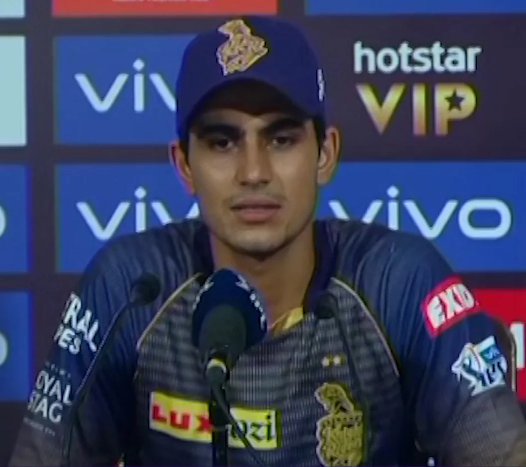 Shubman Gill at a Kolkata Knight Riders press conference in April 2019