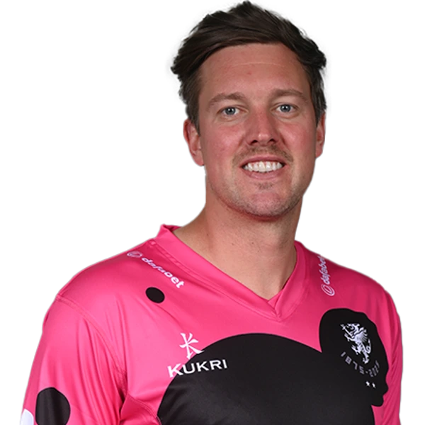 Jake Ball portrait in Official Somerset squad shirt