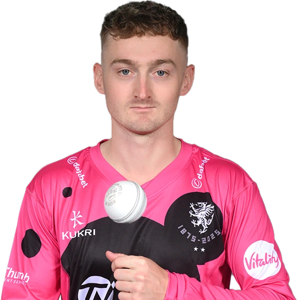 Lewis Goldsworthy portrait in Official Somerset squad shirt