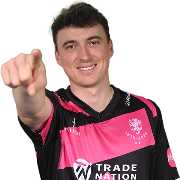 Tom Banton portrait in Official Somerset squad shirt