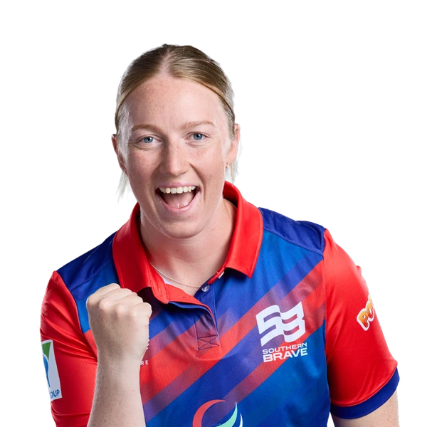 Bex Odgers portrait in Official Southern Brave 2026 squad shirt