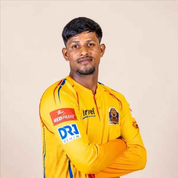 Dipak Bohara portrait in Official Sudur Paschim Royals Season 2 squad shirt