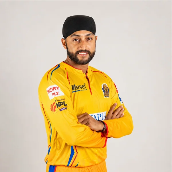 Harmeet Singh portrait in Official Sudur Paschim Royals Season 2 squad shirt