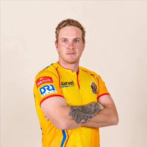 Josh Brown portrait in Official Sudur Paschim Royals Season 2 squad shirt