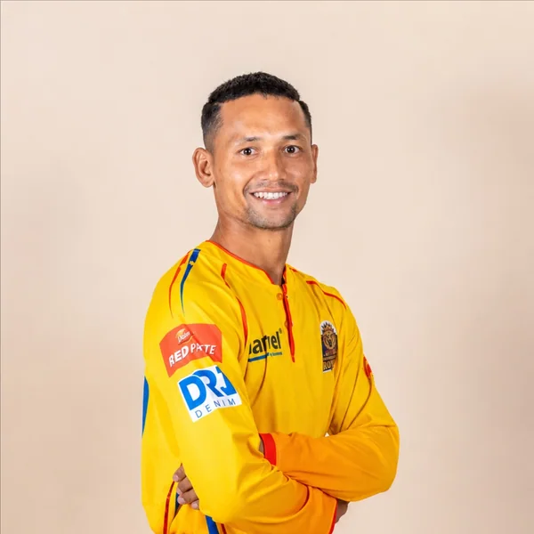 Milan Bohara portrait in Official Sudur Paschim Royals Season 2 squad shirt