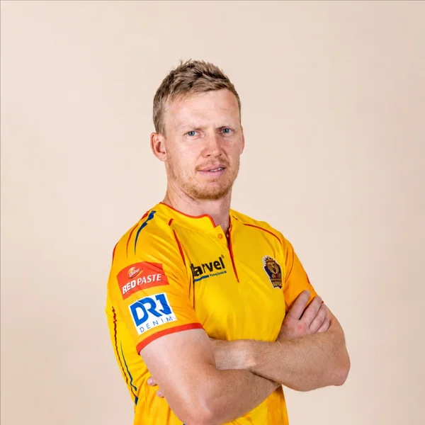 Scott Kuggeleijn portrait in Official Sudur Paschim Royals Season 2 squad shirt