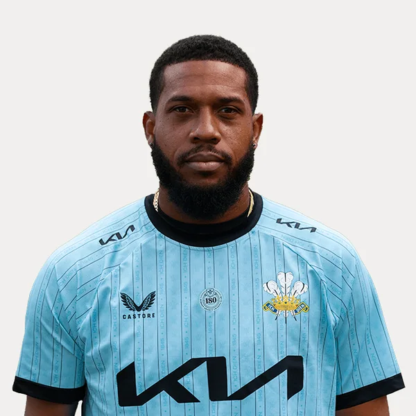 Chris Jordan portrait in Official Surrey squad shirt