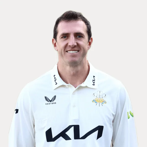 Dan Worrall portrait in Official Surrey squad shirt