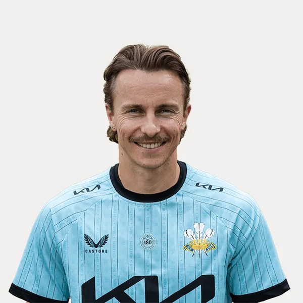 Tom Curran portrait in Official Surrey squad shirt