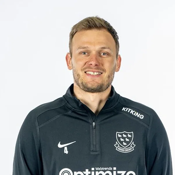 Danny Briggs portrait in Official Sussex player-directory shirt or playing portrait