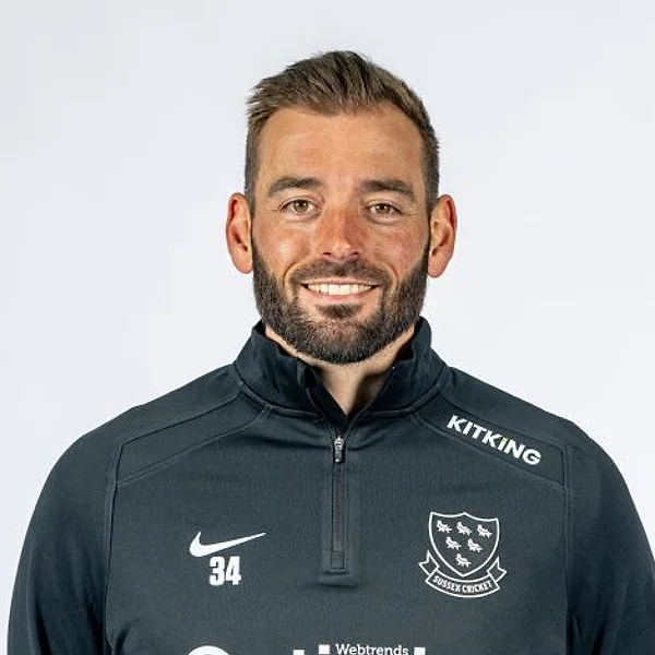 Jack Leaning portrait in Official Sussex player-directory shirt or playing portrait