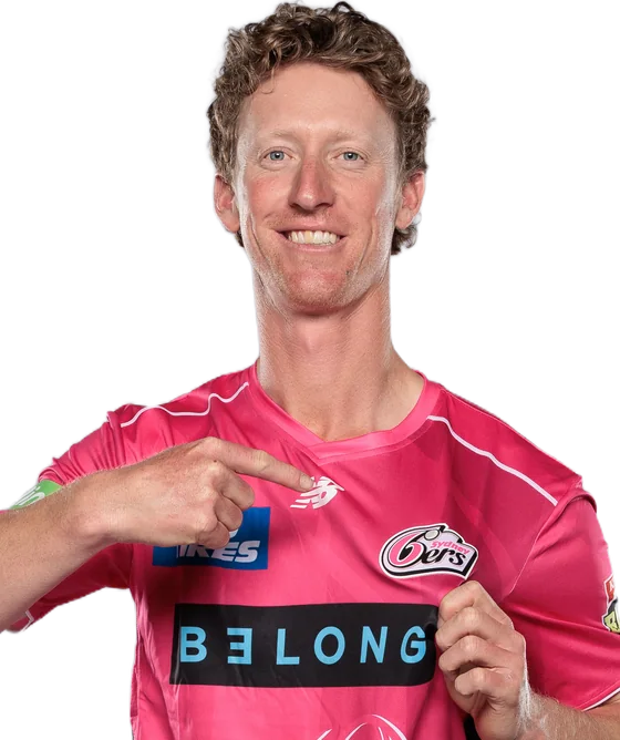 Jordan Silk portrait in Official Sydney Sixers BBL squad shirt