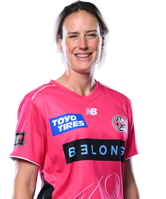 Ellyse Perry portrait in Official Sydney Sixers WBBL squad shirt