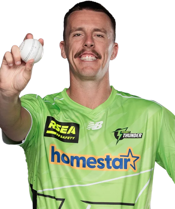 Ryan Hadley portrait in Official Sydney Thunder BBL squad shirt