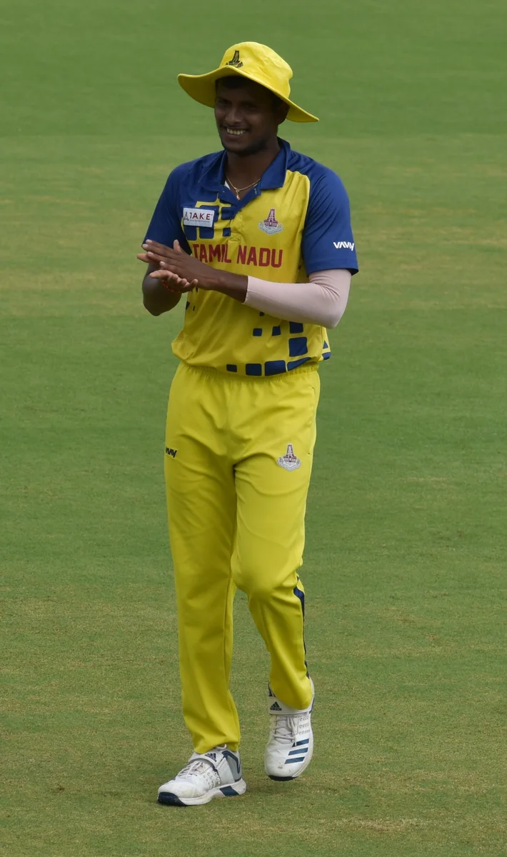 T. Natarajan during the 2019-20 Vijay Hazare Trophy