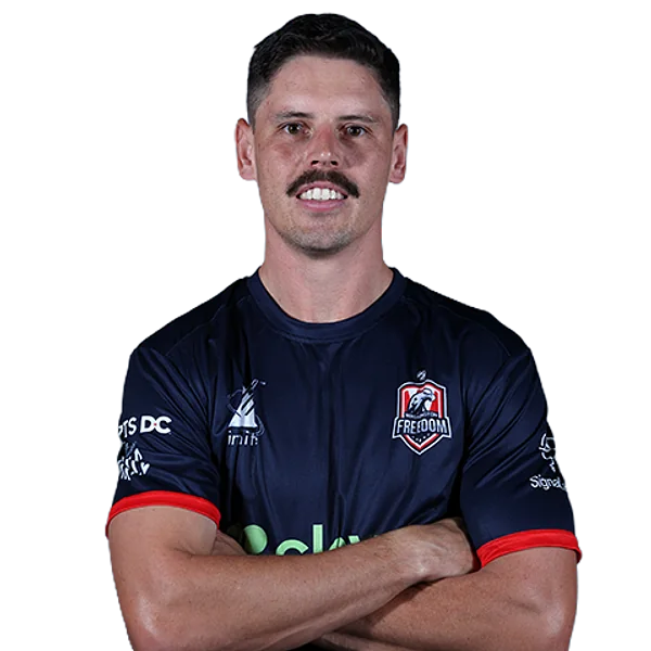 Ben Dwarshuis portrait in Official Washington Freedom squad shirt