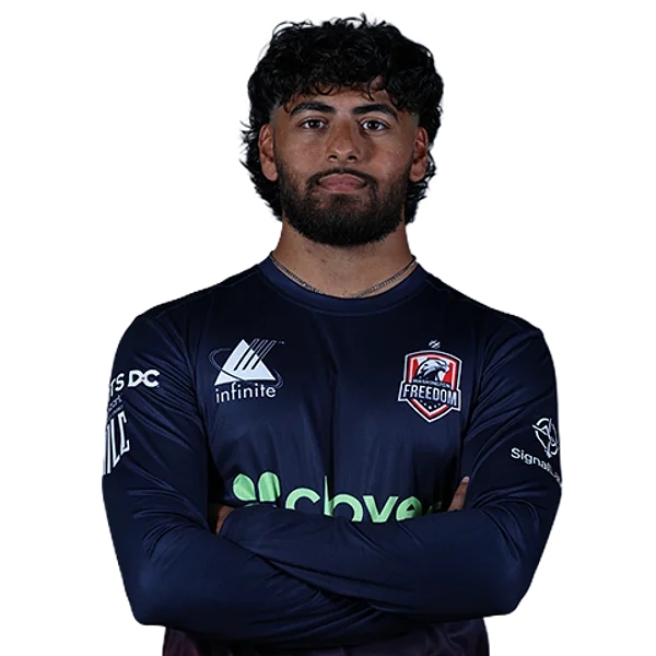Yasir Mohammad portrait in Official Washington Freedom squad shirt