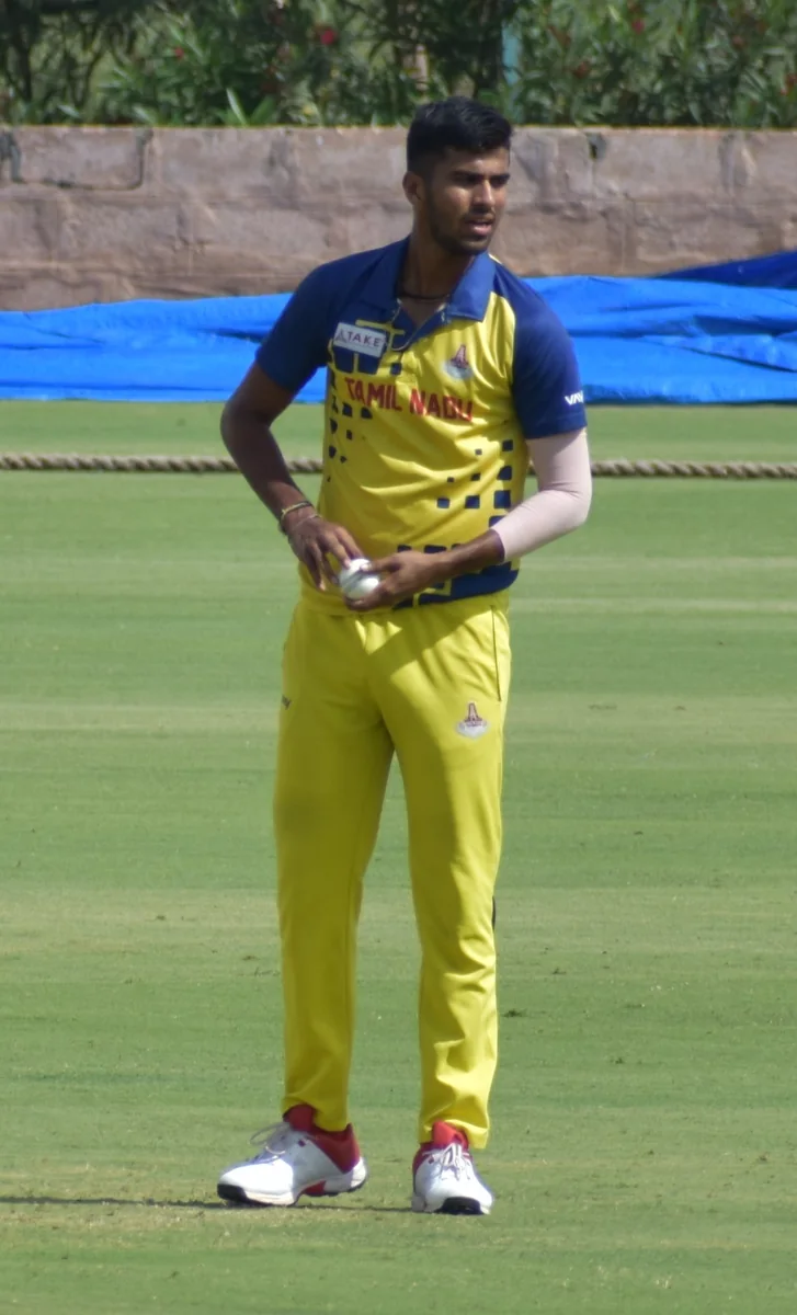 Washington Sundar during the 2019-20 Vijay Hazare Trophy