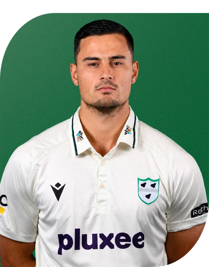 Beyers Swanepoel portrait in Official Worcestershire 2026 men's squad portrait