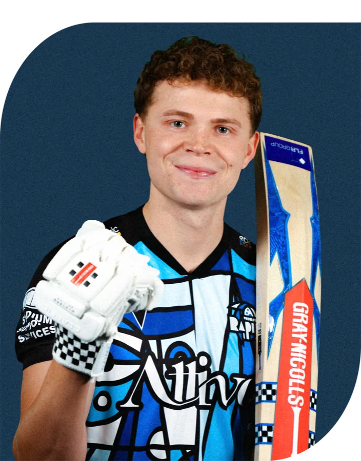 Ethan Brookes portrait in Official Worcestershire 2026 men's squad portrait