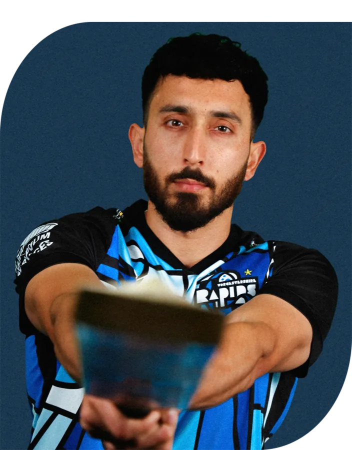 Kashif Ali portrait in Official Worcestershire 2026 men's squad portrait
